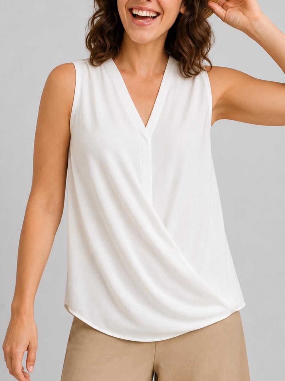 🆕🥥 MLM White Drape Front Maternity Blouse Size XS Casual Party Office